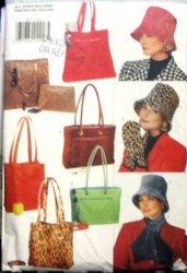 4697 Butterick TOTES, PURSES, BUCKET HATS, MITTS PATTERN uncut